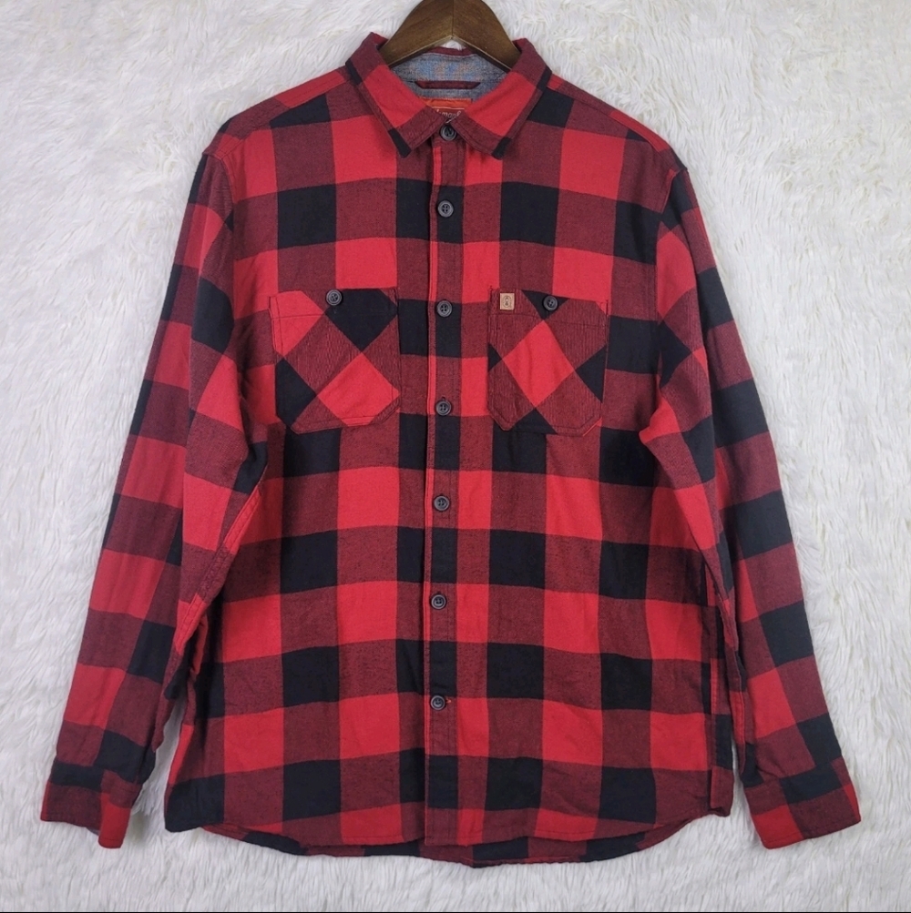 Coleman Mens L Buffalo Plaid Flannel Shirt Outdoor Workwear‎ Classic